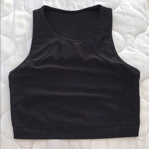 Dark gray sport bra tank